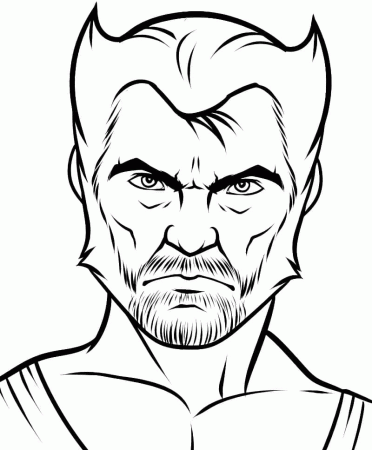 Logan from X-Men Coloring Pages - Wolverine Coloring Pages - Coloring Pages  For Kids And Adults