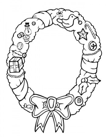 Drawing Christmas Wreath #169378 (Objects) – Printable coloring pages