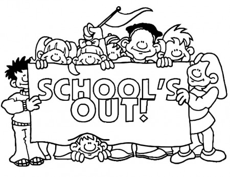 School's Out Coloring Page - Free Printable Coloring Pages for Kids
