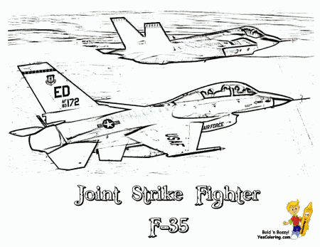 Fierce Airplane Coloring Pictures | Military Jets | Free| Airplane ...