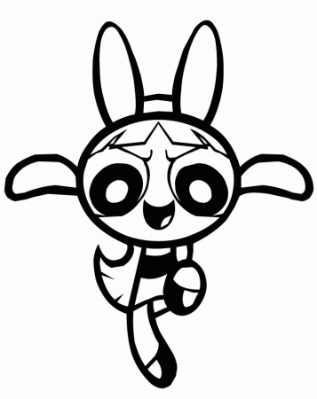 Blossom Powerpuff Girls With Rabbits Coloring Book Coloring Pages ...