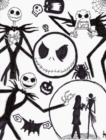 nightmare before christmas coloring pages | Only Coloring Pages