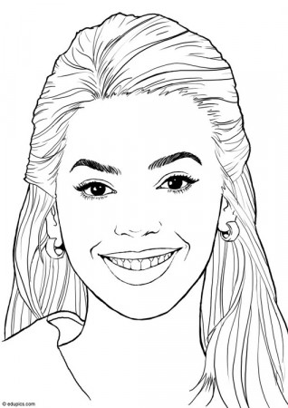 Coloring Page Beyonce Knowles - free printable coloring pages - Img 15410