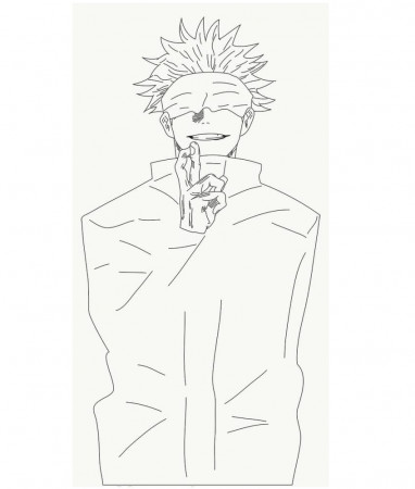 Cool Gojo Sensei Coloring Page - Free Printable Coloring Pages for Kids