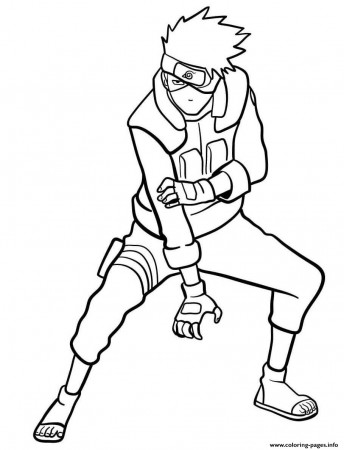 Anime Coloring Pages Kakashi - Coloring and Drawing