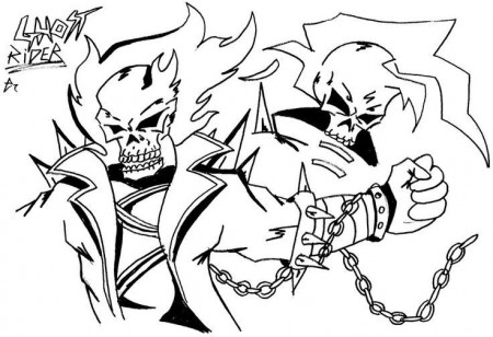Simple Ghost Rider Coloring Pages Az Coloring Pages, Aptitude ...