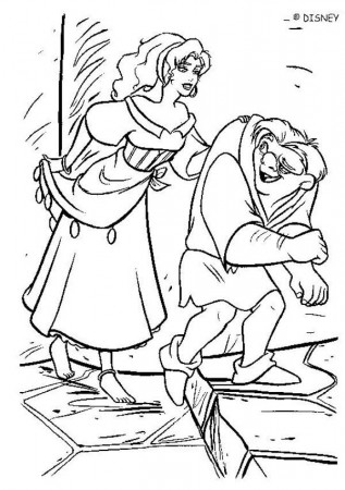 The Hunchback of Notre Dame coloring pages - Esmeralda Follows ...