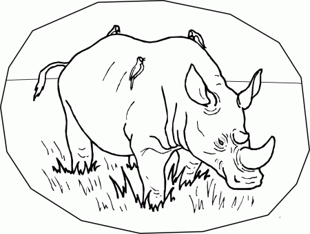 Rhinoceros coloring page - Animals Town - Free Rhinoceros color sheet