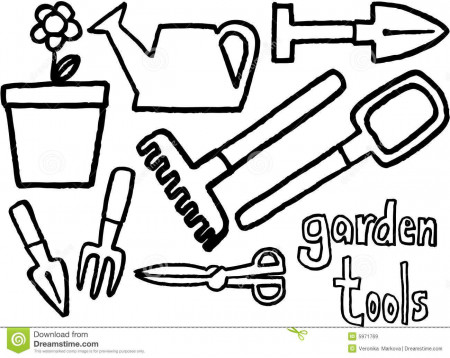 garden shovel Colouring Pages