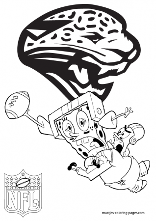 Jacksonville Jaguars - Patrick and Spongebob - Coloring Pages