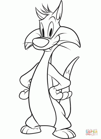 Sylvester The Cat Coloring Pages | Drawing cartoon characters, Easy cartoon  characters, Disney cartoon characters