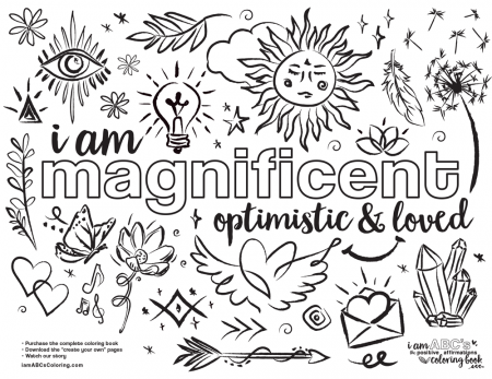 iamABCsColoring.com – The positive affirmations coloring book