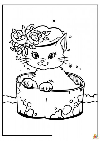 Cute Cat Coloring Pages - Free Printable Sheets for Kids