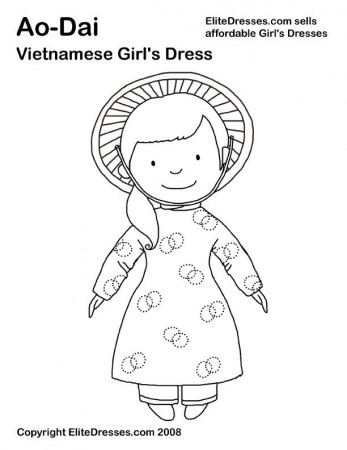 Vietnamese Girl's Dress.jpg | Vietnam art, World thinking day, Cultural  crafts