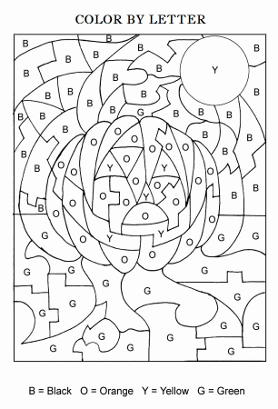 Halloween Printable Activity For Kids: Color by Letter