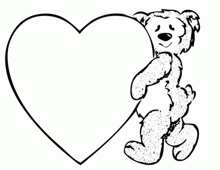 Teddy Bear Holding A Heart - Cliparts.co