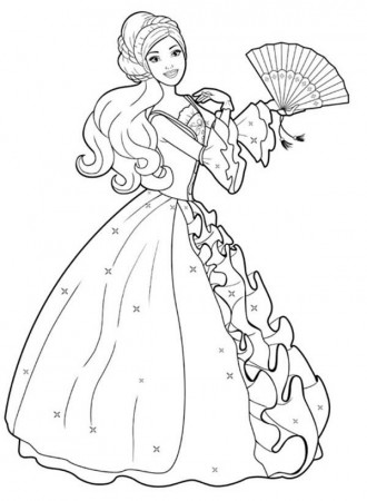 Barbie Coloring Pages With Colors - Coloring