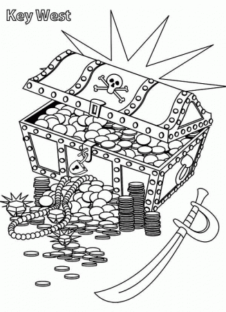 Kindergarten Pirate Coloring Pages, How To Make Treasure Chest ...