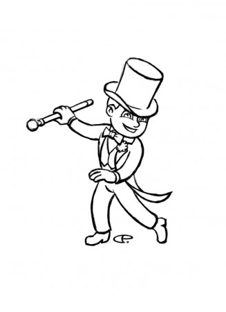 Tap dancing coloring page