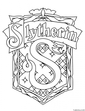 Harry Potter Slytherin Coloring Page » Turkau