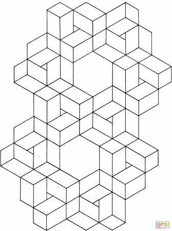 Optical Illusion 11 coloring page | Free Printable Coloring Pages