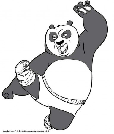 KUNG FU PANDA coloring pages - Kung Fu Panda in fighting position