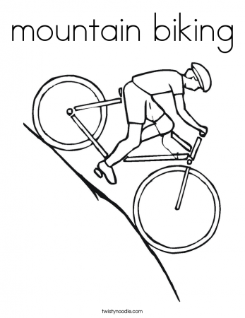 mountain biking Coloring Page - Twisty Noodle