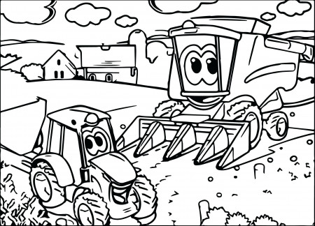 Coloring Pages : Most Fantastic John Color Tractor Coloring With ...