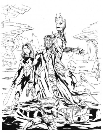 Guardians of Galaxy - Guardians of Galaxy Kids Coloring Pages