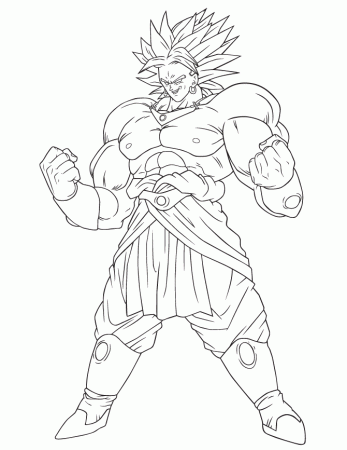 Dragon Ball Broly Coloring Page | Free Printable Coloring Pages