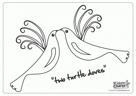 Two Turtle Doves Coloring Page – Coloring Pics