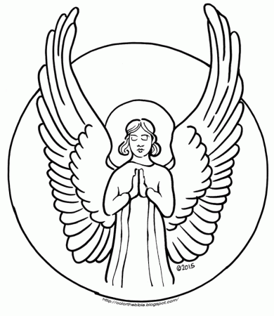 Angel With Praying Hands Coloring Page - Ð¡oloring Pages For All Ages
