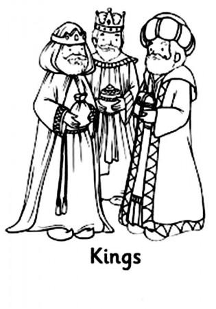 Three Kings is Three Wise Men Coloring Pages | Batch Coloring