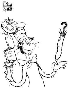Cat In The Hat S - Coloring Pages for Kids and for Adults
