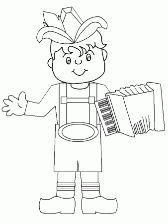 Lederhosen Germany Coloring Pages & Coloring Book