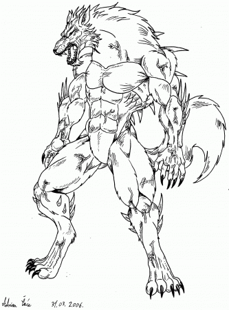 Intellect Werewolf Coloring Pages For Kids 3 - Widetheme