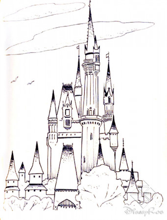 disneyland castle coloring pages | Only Coloring Pages