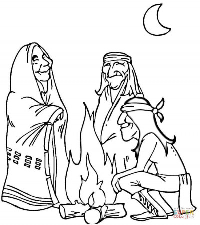 First Nation Indian coloring page | Free Printable Coloring Pages
