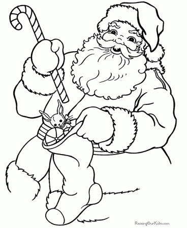 Printable Christmas Coloring Sheets - Santa!