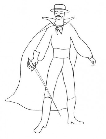 ZORRO COLORING PAGES