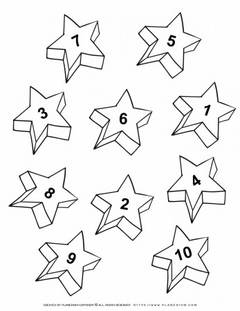 Numbers 1-10 | Ten Stars | Free Printable | Planerium