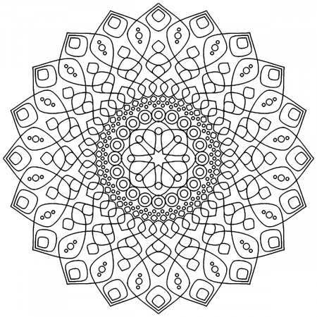 Calming Mandala - Mandalas Adult Coloring Pages
