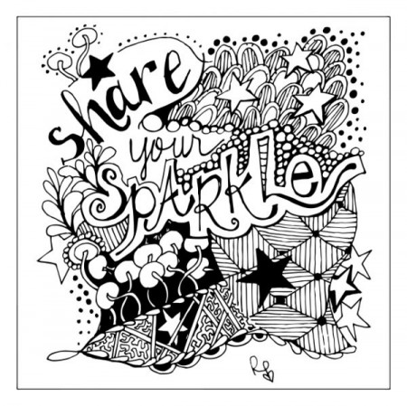 Share Your Sparkle - Printable Coloring Page - Jagged Touch Studio