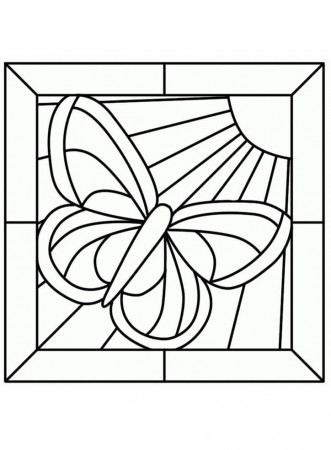 Butterfly Stained Glass Coloring Page - Free Printable Coloring Pages for  Kids