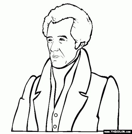 Andrew Jackson Online Coloring Page