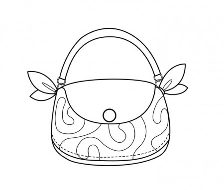 Pretty fashion bag coloring page for girls, printable free | Coloring pages  for girls, Coloring pages, Cute coloring pages