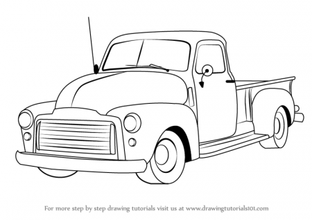 Learn How to Draw a GMC Pickup Truck (Trucks) Step by Step ... | Gmc pickup  trucks, Truck coloring pages, Old pickup trucks