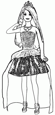 Barbie In Rock N Royals Singing Courtney Doll Coloring Page ...