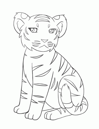 12 Pics of Tiger Baby Animal Coloring Pages To Print - Bengal ...