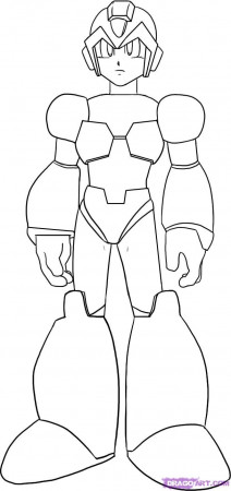 Megaman X Coloring Pages Sketch Coloring Page